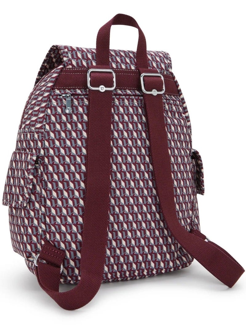 كيبلينغ حقيبة ظهر صغيرة سيتي باك إس ثلاثية الأبعاد بلون نبيذي - Image 2